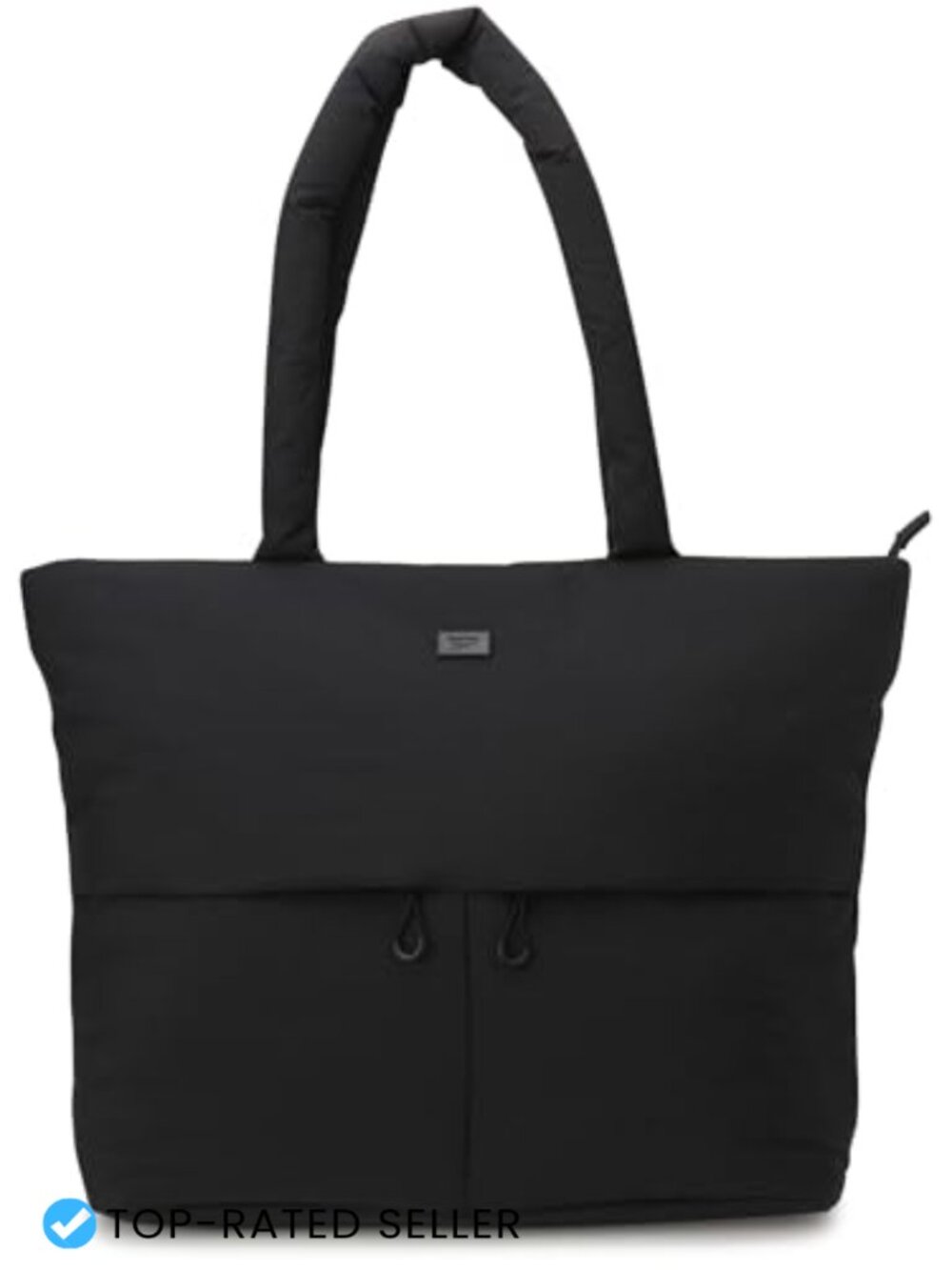 Large Lightweight Puffer Tote Bag with Zipper, Travel Carry On Shoulder Bag,